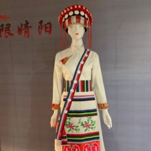 云南怒江傈僳族鑫佳服饰民族服装头饰套装新款成人女款白色民族服