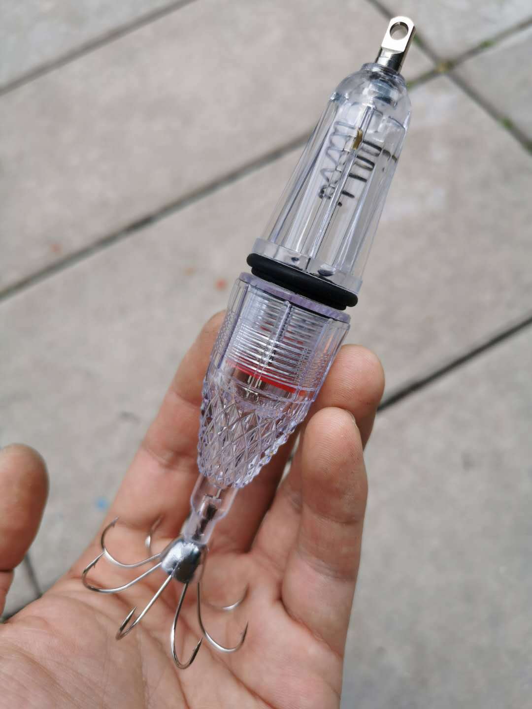 led电子鱿鱼钩 诱鱼灯八爪带铅有刺夜光吹筒海兔乌贼墨鱼火箭鱿