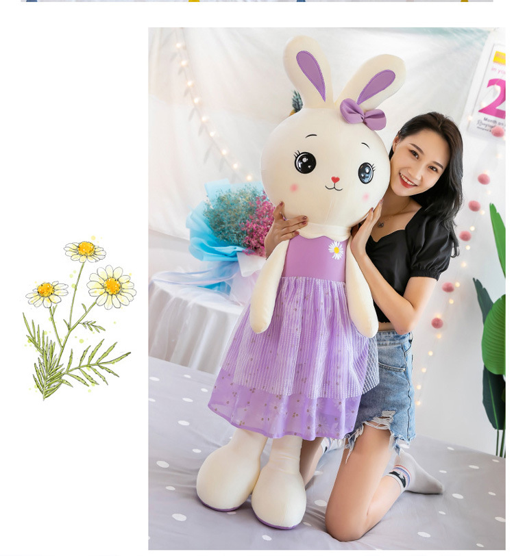 小兔子毛绒玩具公仔公主兔毛绒玩具过家家用小公主兔love兔送女友