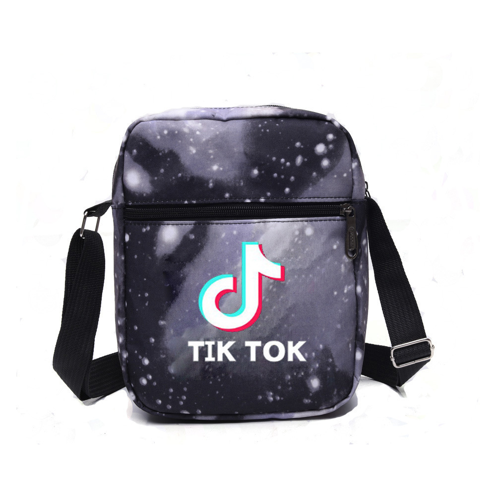 跨境tik tok抖音周边热卖包男女斜挎包青少年校园单肩包潮流定制