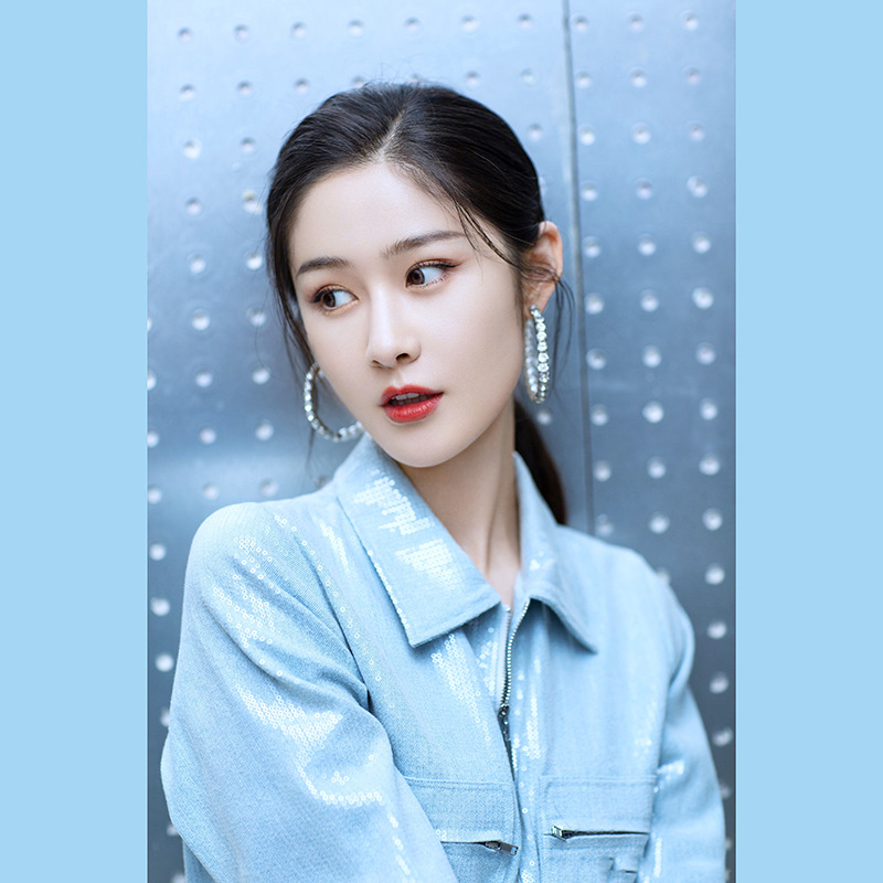 歌手梁田同款亮片拉链牛仔钻饰腰带连体长裤2020春季新款时尚网红