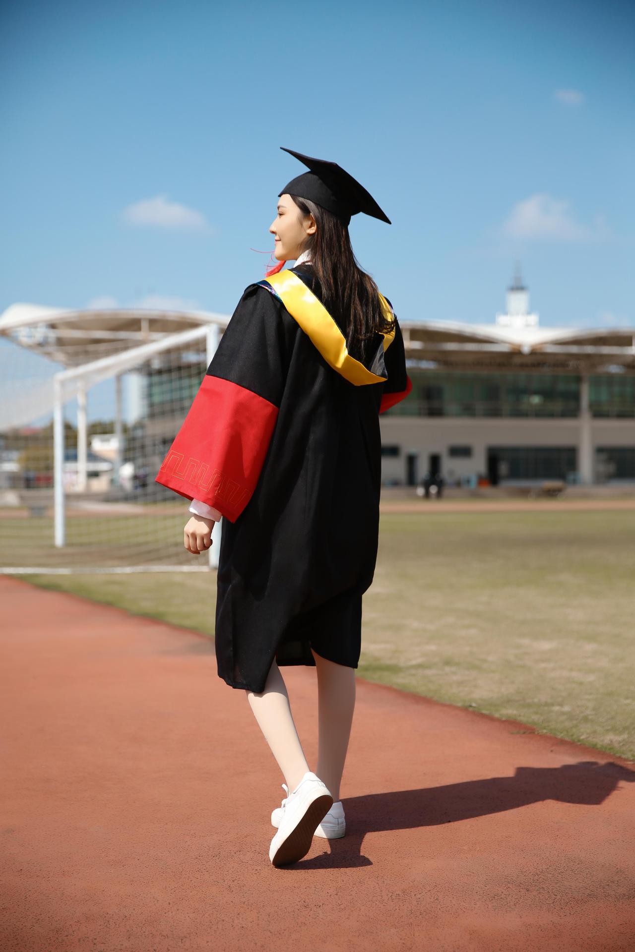 厂家批发博士服导师服大学毕业典礼礼服成人学士服垂布披肩可定制