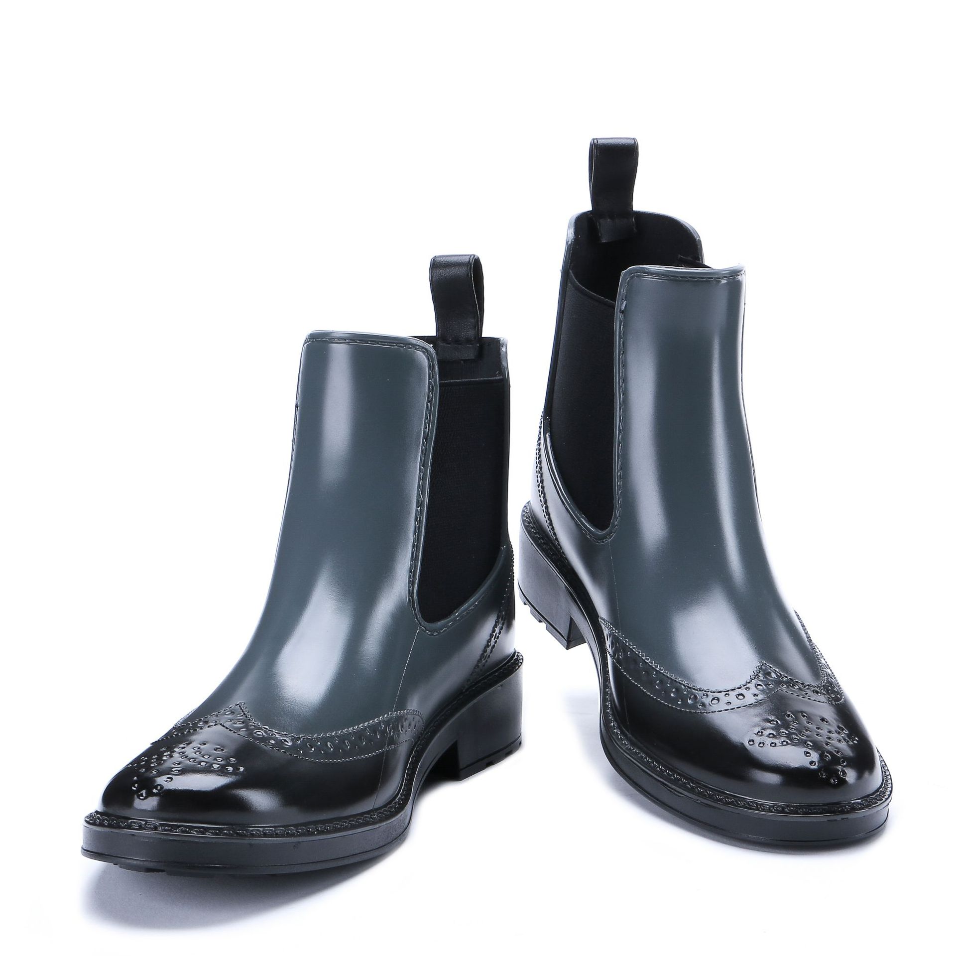 tongpu2020亚马逊跨境切尔西布洛克英伦风短低筒低帮女款雨靴雨鞋