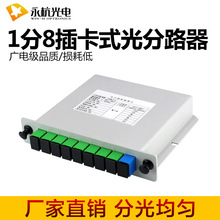 厂家批发 SC/APC分光盒1分8光分路器插片式1比8分光盒SC口广电级