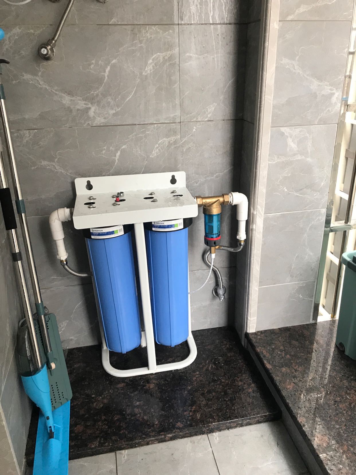 滨特尔大蓝瓶10 20寸大胖滤瓶diy全屋净水前置过滤器双级大流量