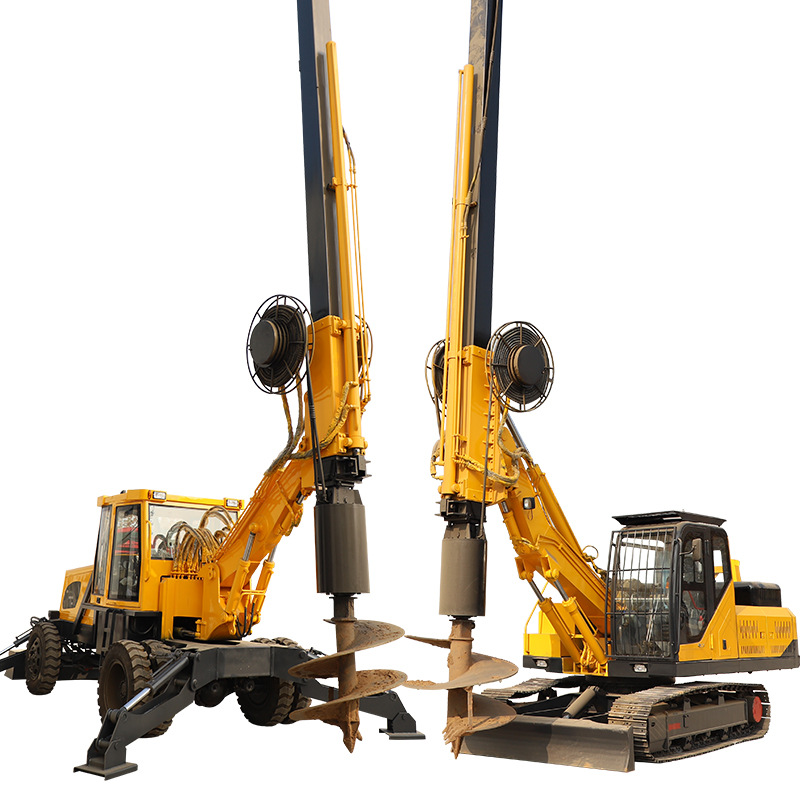 履带机锁杆快速钻孔桥梁桩地基桩打桩机履带圆杆打孔设备旋挖钻机