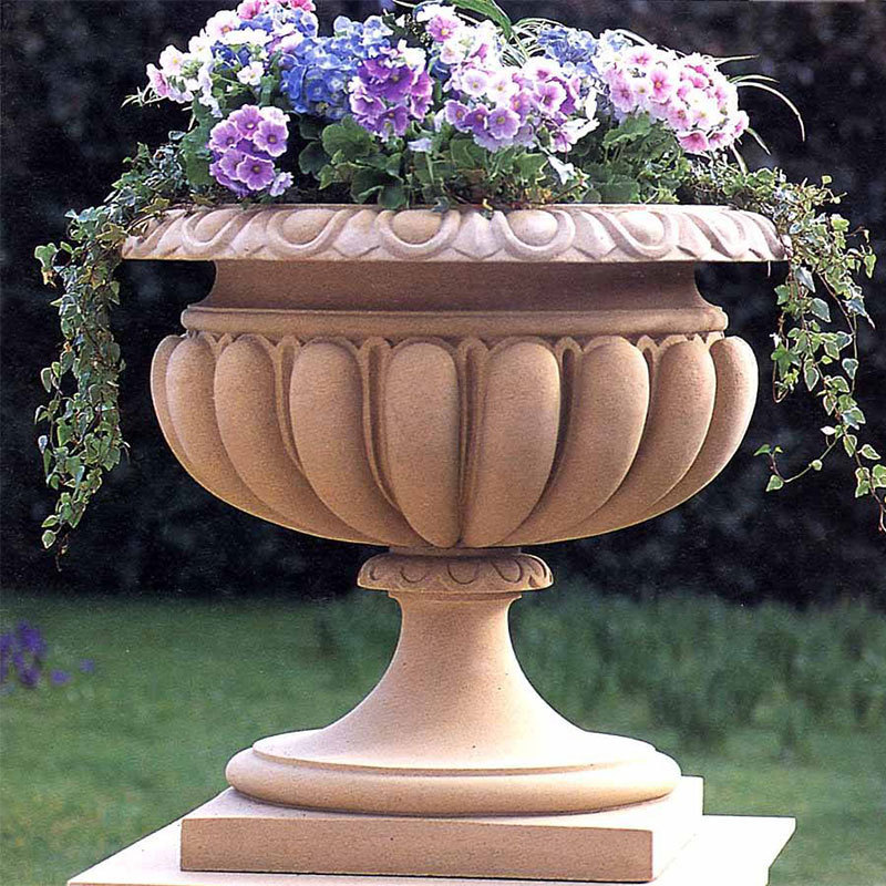 大型户外公园景观雕塑房地产玻璃钢花盆摆件花钵树脂厂家定制