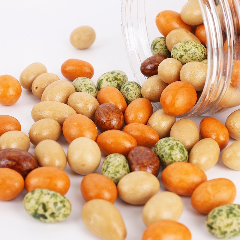 礼拜几食客 多彩豆 鱼皮花生裹衣花生酱香日本豆童年批发休闲零食