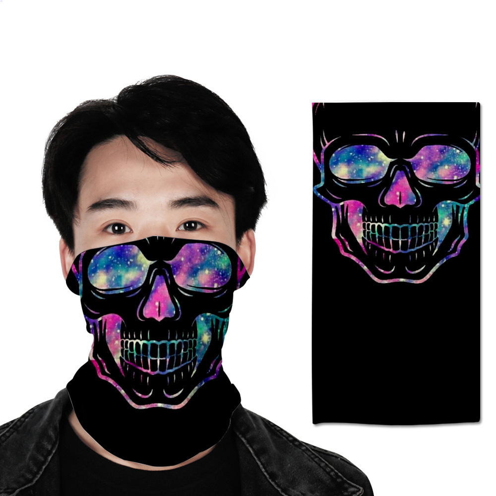 骷髅头面罩头巾 3d彩印多功能魔术头巾面巾 一件代发 可定制