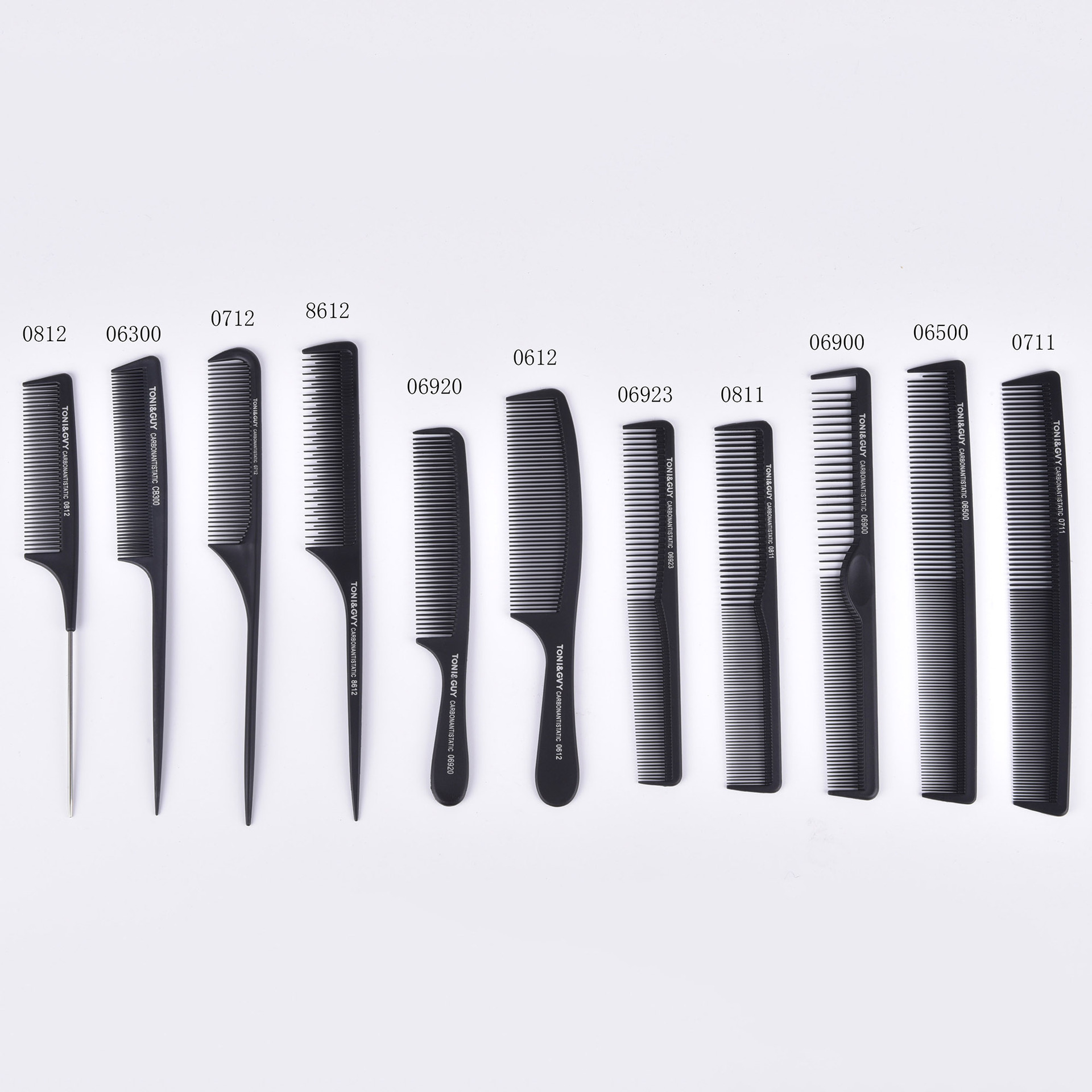 Tony Cover Carbon Fiber Comb Plastic Pointed Tail Comb Hair Cutting Style Comb Makeup Comb Steel Needle Barber Comb Factory Customization