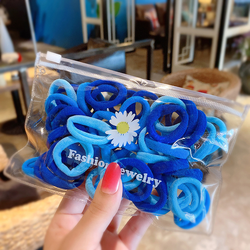 Korean Style New Daisy Bag Towel Ring Baby Hair Rope Children Does Not Hurt Hair Rubber Bands Simple Hair Ring Stall Wholesale