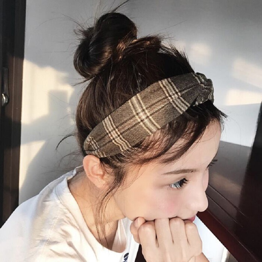 Japanese and Korean Cross Hair Band Lady Face Wash Mask Headband Sweet Personality Simple Mori Girl Wide-Brimmed Headband Head Accessories