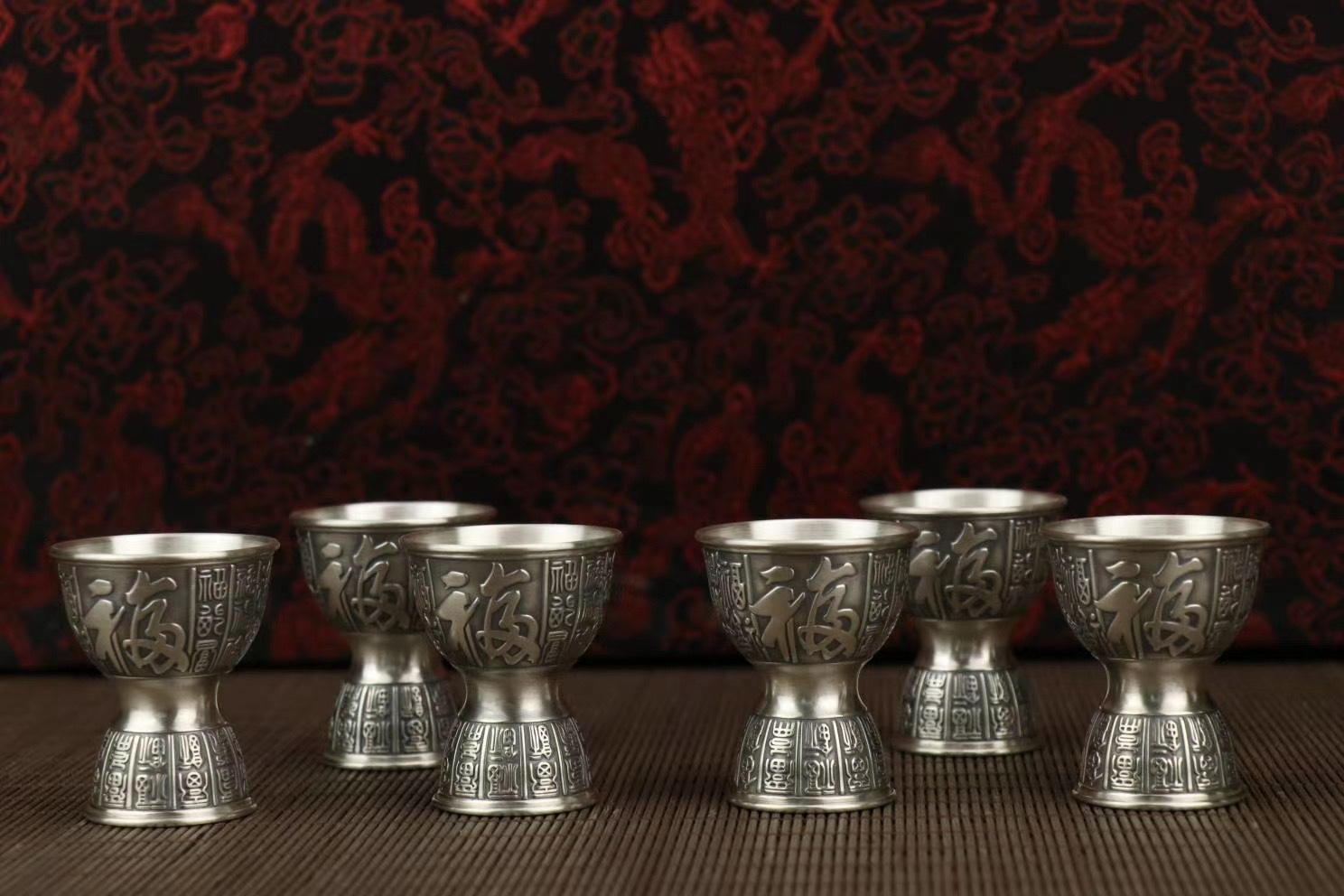 银酒壶银杯子 纯银999酒杯家用白酒杯酒壶酒具套装结婚送礼工艺品