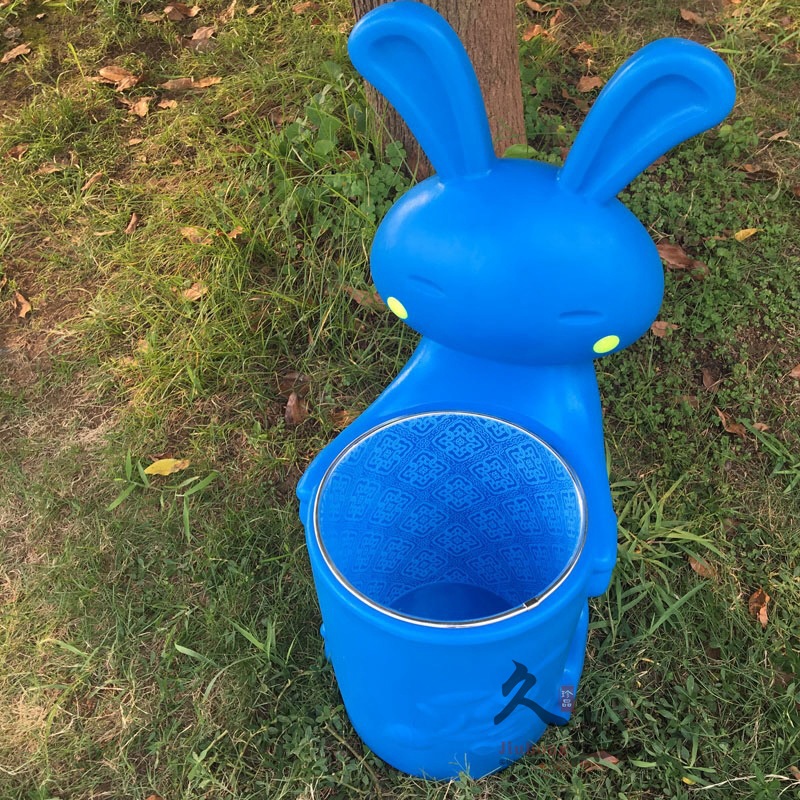 幼儿园塑料小兔小猫垃圾桶动物果壳箱加厚走廊豪华卡通果壳卫生桶