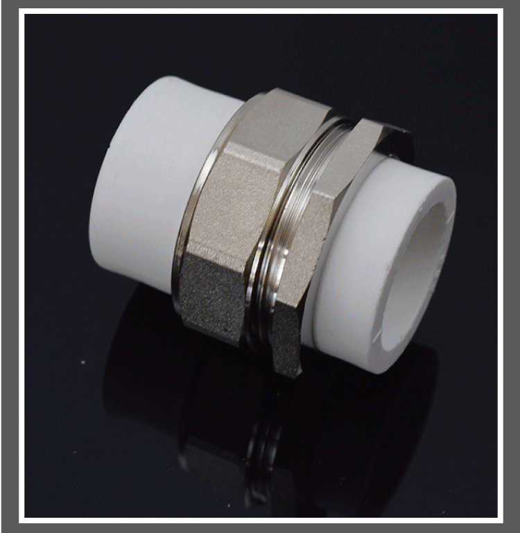 ppr双头热熔铜活接ppr活接ppr水管接头管件配件ppr活结4分6分 1寸