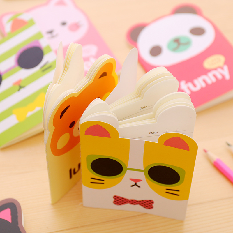 创意迷你记事本动物头像卡通造型小本子笔记本口袋本随身携带本子