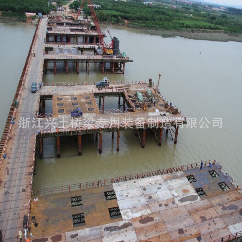 钢平台租赁 钢平台施工 施工平台 栈桥马道水上钻孔操作平台