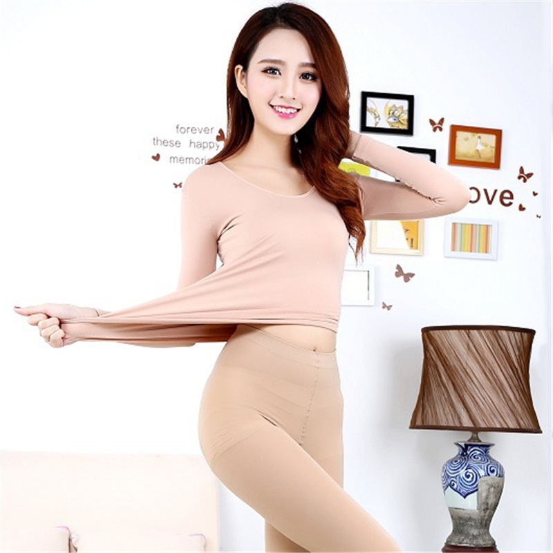 肤色隐形打底衫演出跳舞蹈肉色紧身大码弹力薄款保暖内衣长袖女