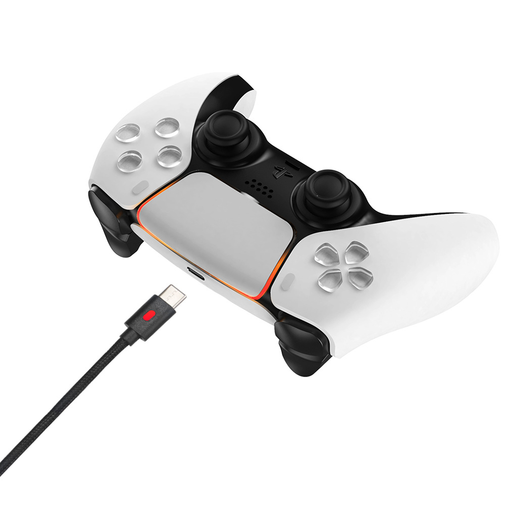 ps5数据线无线手柄usb充电线(type-c)带指示灯编织线长3米