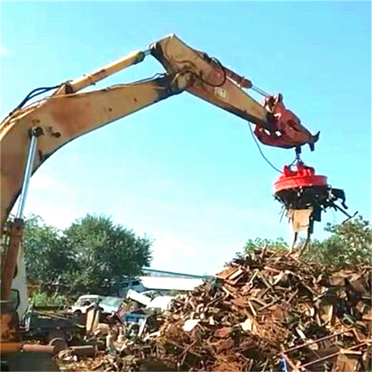 3米起重电磁吸盘 挖机吸盘吸废铁废钢高频强磁电磁吸盘厂家