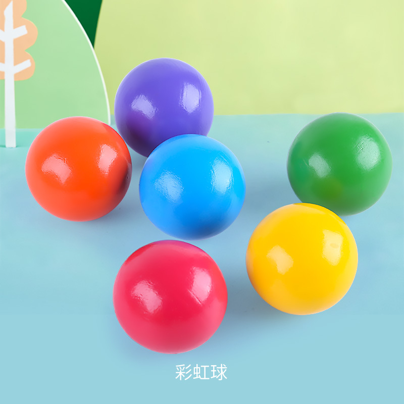 木制儿童玩具彩虹积木12色拱桥形半圆早教七彩叠叠乐弯板创意玩具