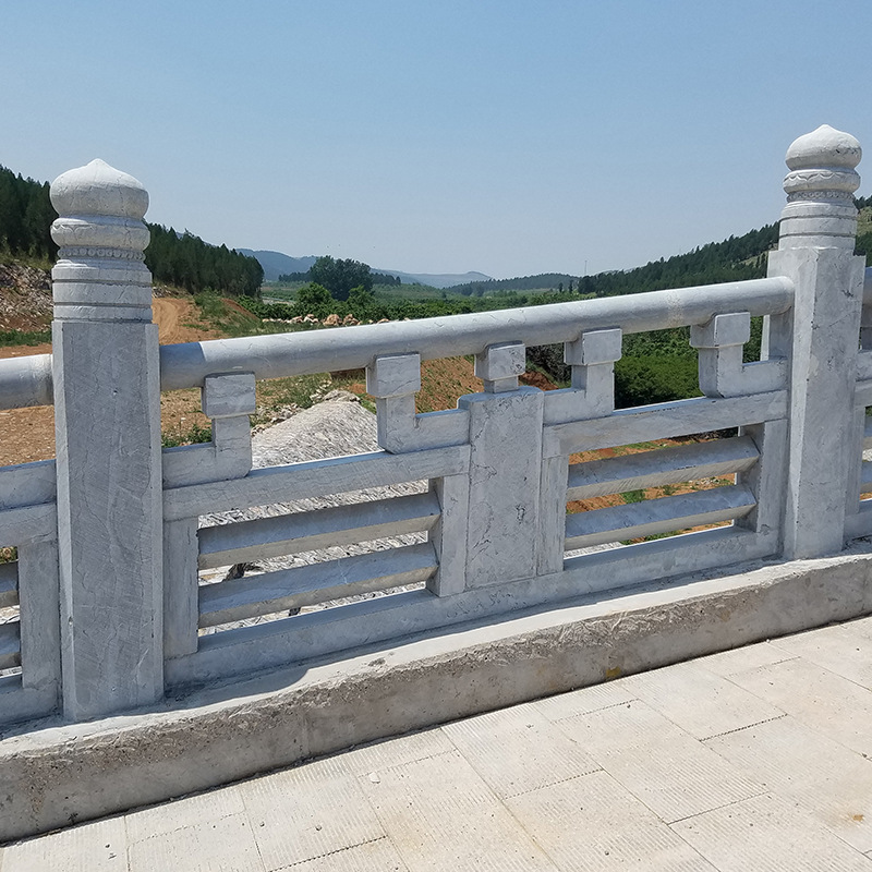 厂家户外广场园林石雕石栏杆河堤桥梁斜坡石护栏定制石雕栏板
