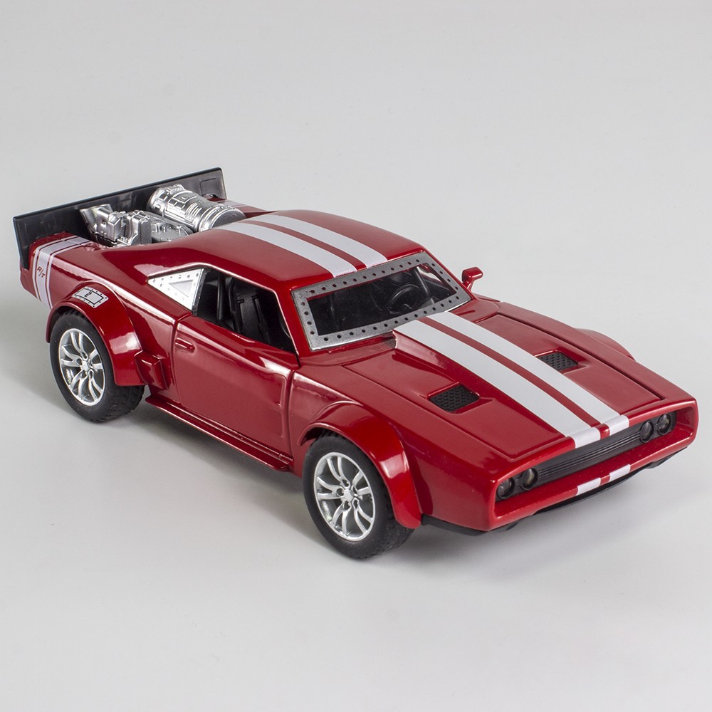 1:32合金属玩具小跑车仿真道奇挑战者儿童可开门回力汽车模型批发