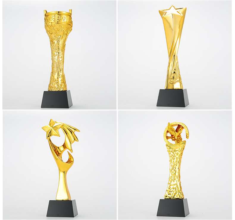 100周年创意树脂奖杯公司员工颁奖运动会比赛刻字奖杯团队纪念品