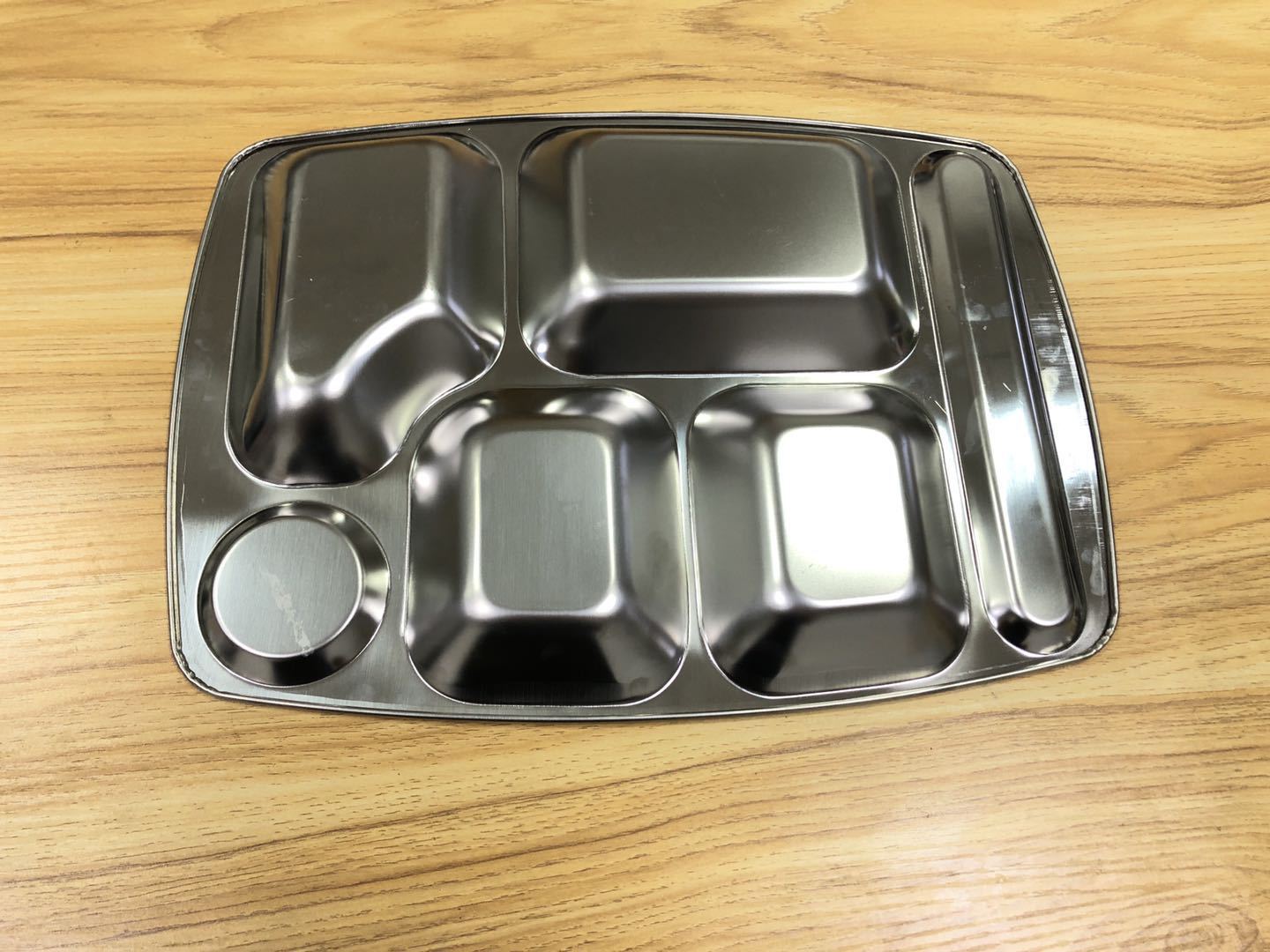 不锈钢快餐盘加深加厚大五格大六格餐盘食堂餐具学校食堂分格餐盘