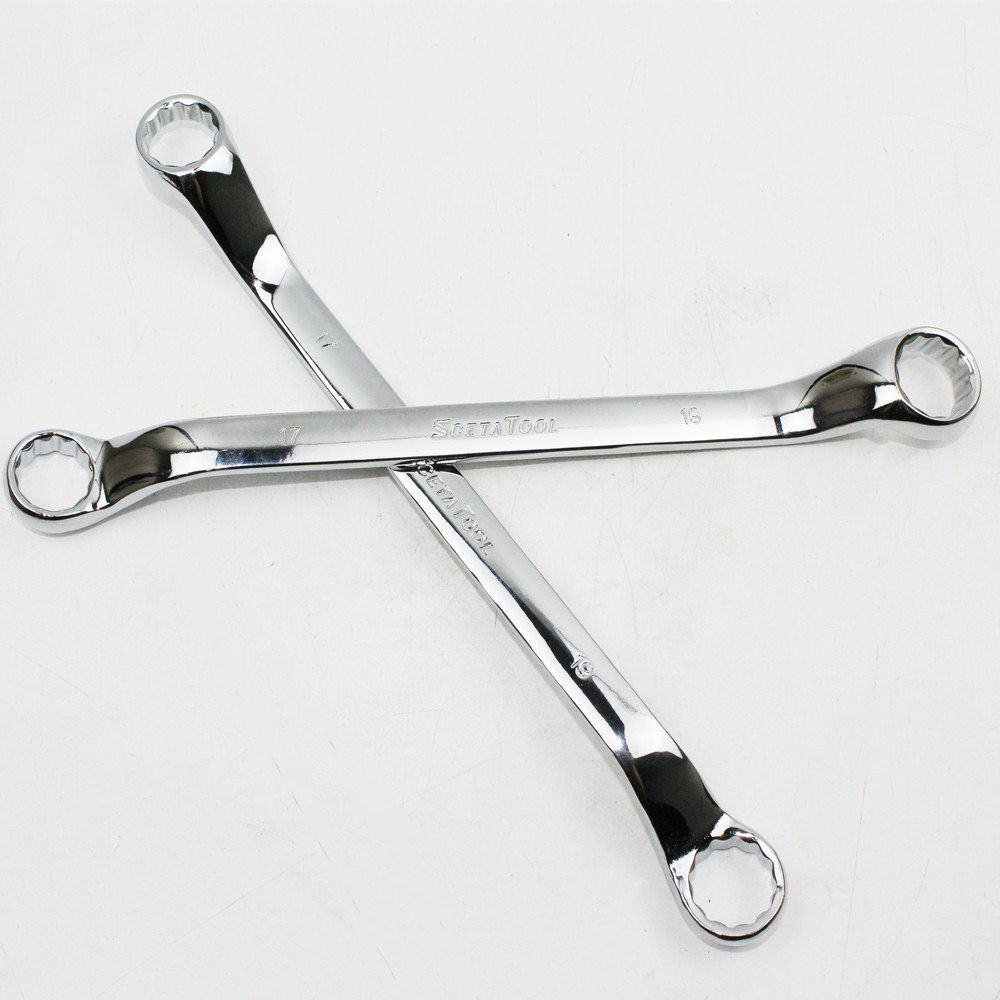 梅花扳手手动扳手汽修镜面抛光双头套管板手公制机修扳手眼镜扳手