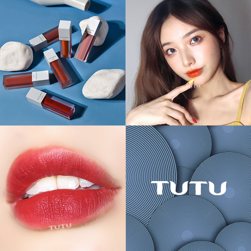 tutu轻雾梦境唇釉丝绒哑光不易掉色 南瓜少女元气口红 学生tu5334