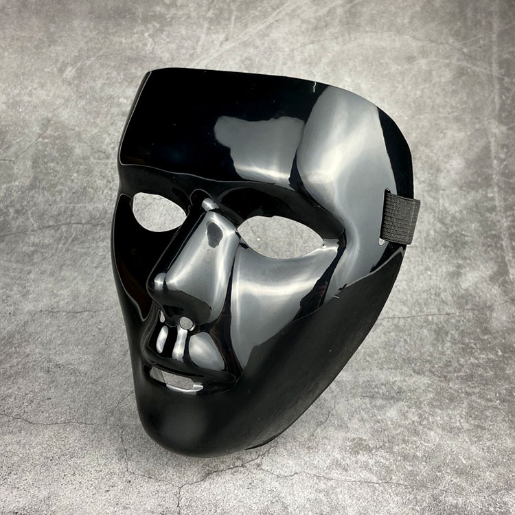 纯黑街舞面具 黑色面具 假面舞客鬼步舞面具 万圣节街舞面具 现货