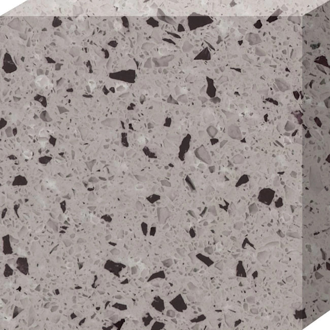 铂银灰色双色石英石