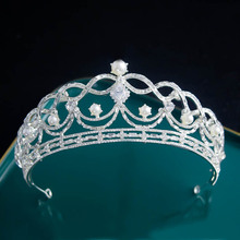 新款巴洛克镶钻珍珠精美皇冠新娘生日公主日韩婚纱礼服配饰发饰品
