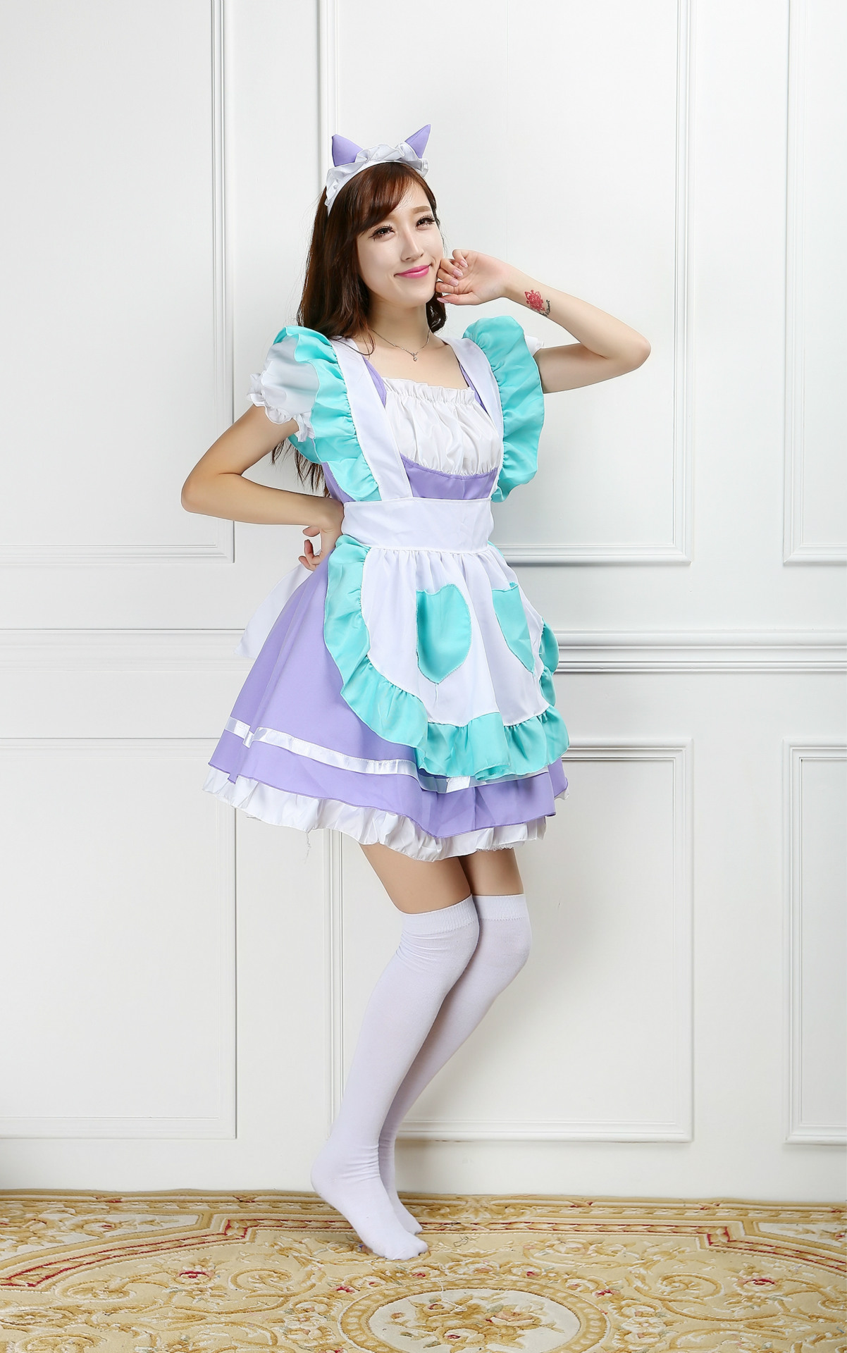 粉色公主裙cosplay lolita洋装可爱连衣裙拇指姑娘南小鸟女仆装