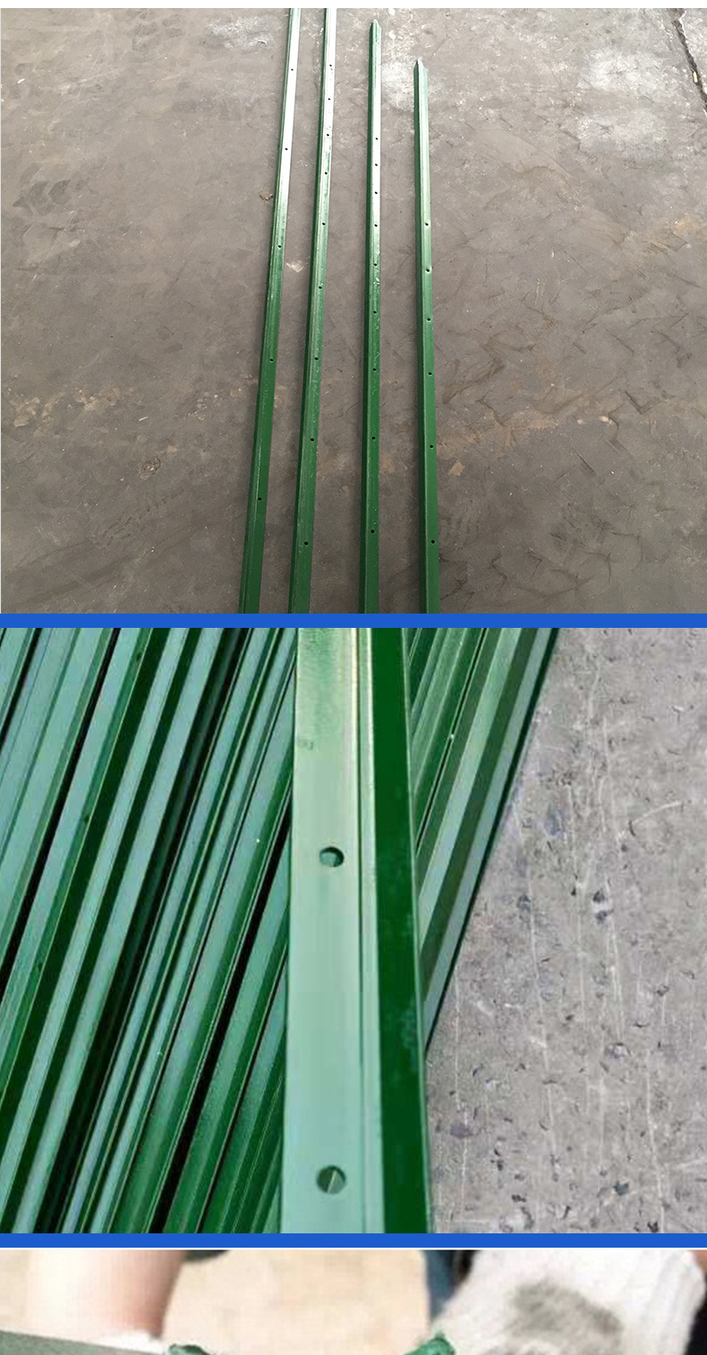 y型立柱养殖牛栏网安装预埋尖头立柱实心加厚y型柱篱笆桩铁丝围栏