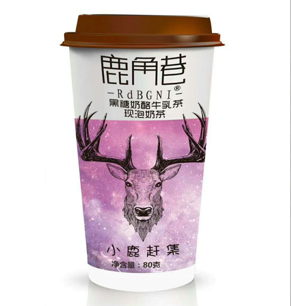 预售)网红80g奶茶鹿角巷港式玫瑰现泡杯装热饮牛奶茶整箱批发