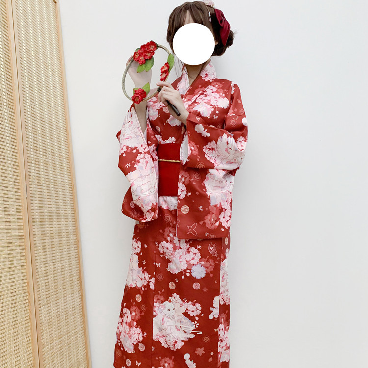厂原设计樱花猫猫 和风日系羽织外套日系软妹数码印花和服多色