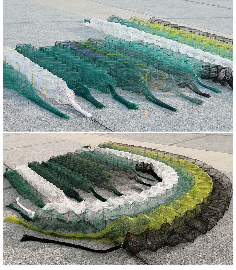 7米13节8洞虾笼渔笼加厚龙虾笼鱼笼子抓河虾黄鳝笼