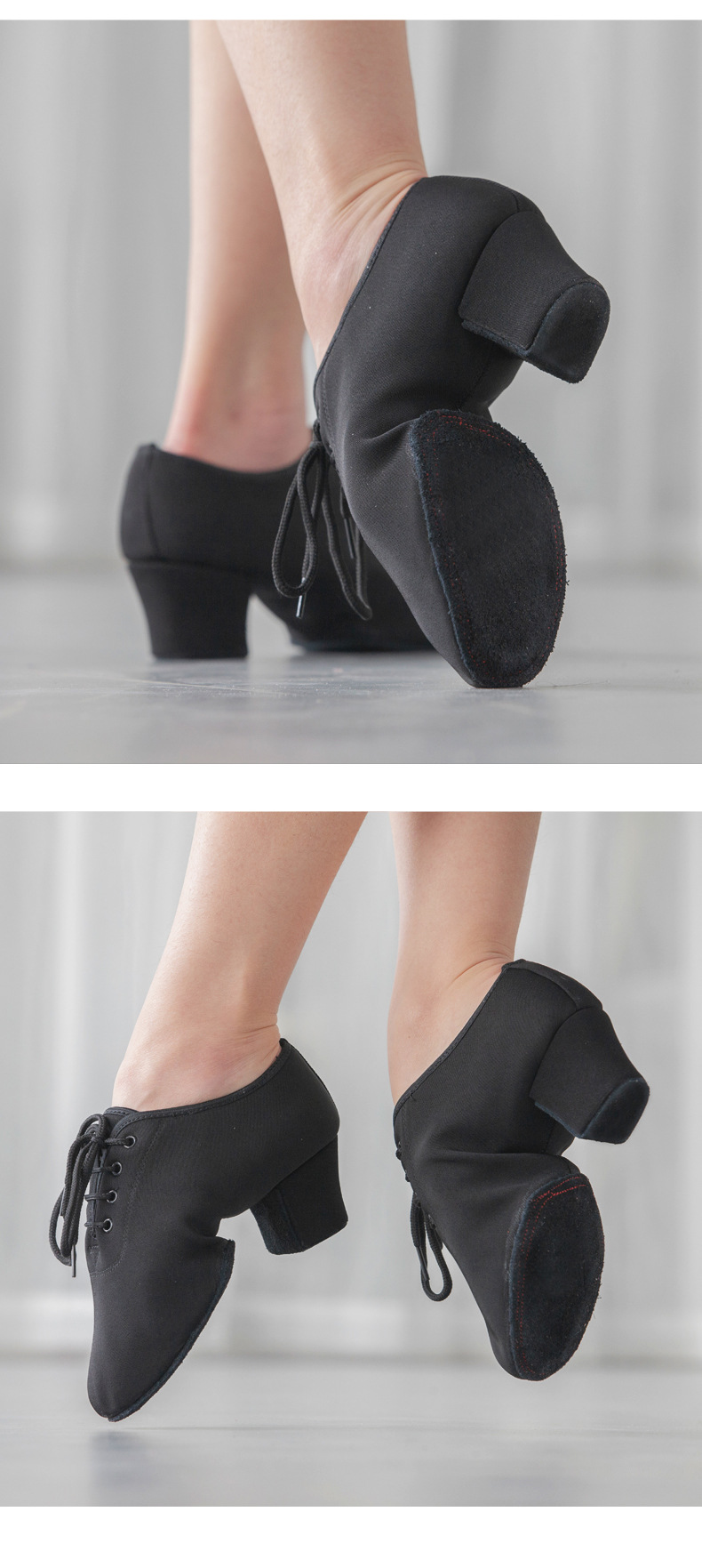 牛津布拉丁舞蹈鞋女成人练功鞋广场舞鞋软底教师鞋形体礼仪训练鞋