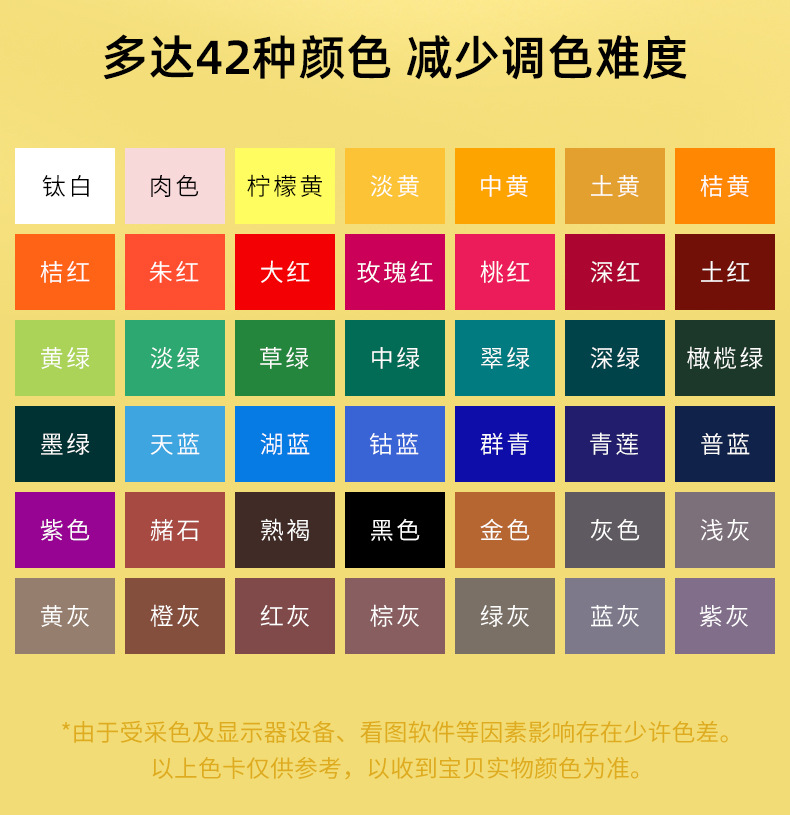 蒙玛特 厂家直销42色浓缩画室水粉颜料 100ml儿童颜料可水洗水粉