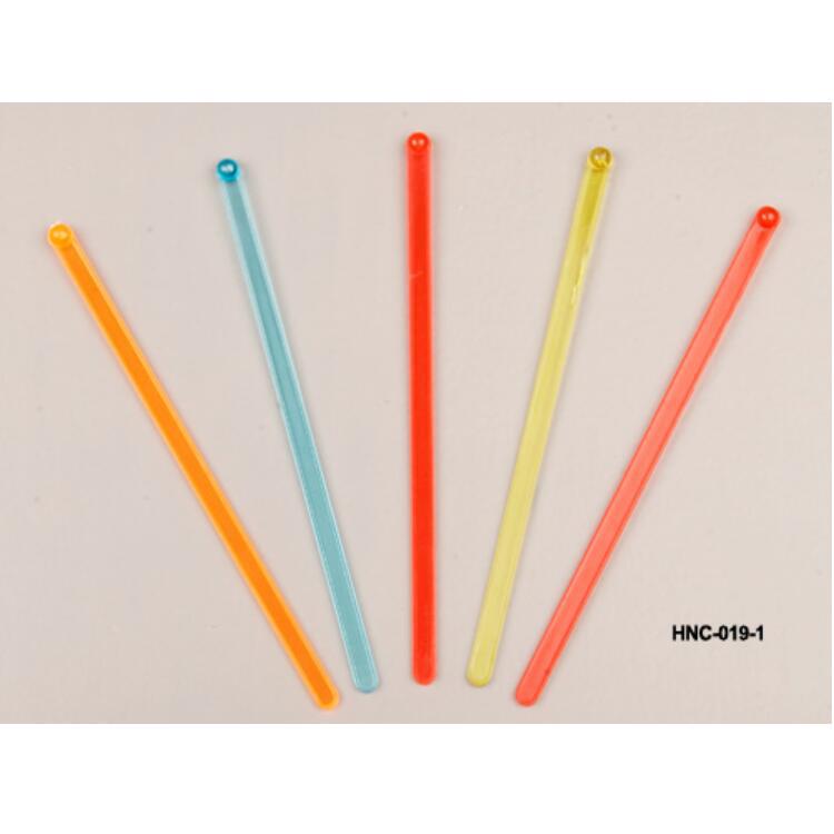 调酒棒彩色塑料鸡尾酒调酒棒果汁饮料装饰搅拌棒夏日派对酒吧用品