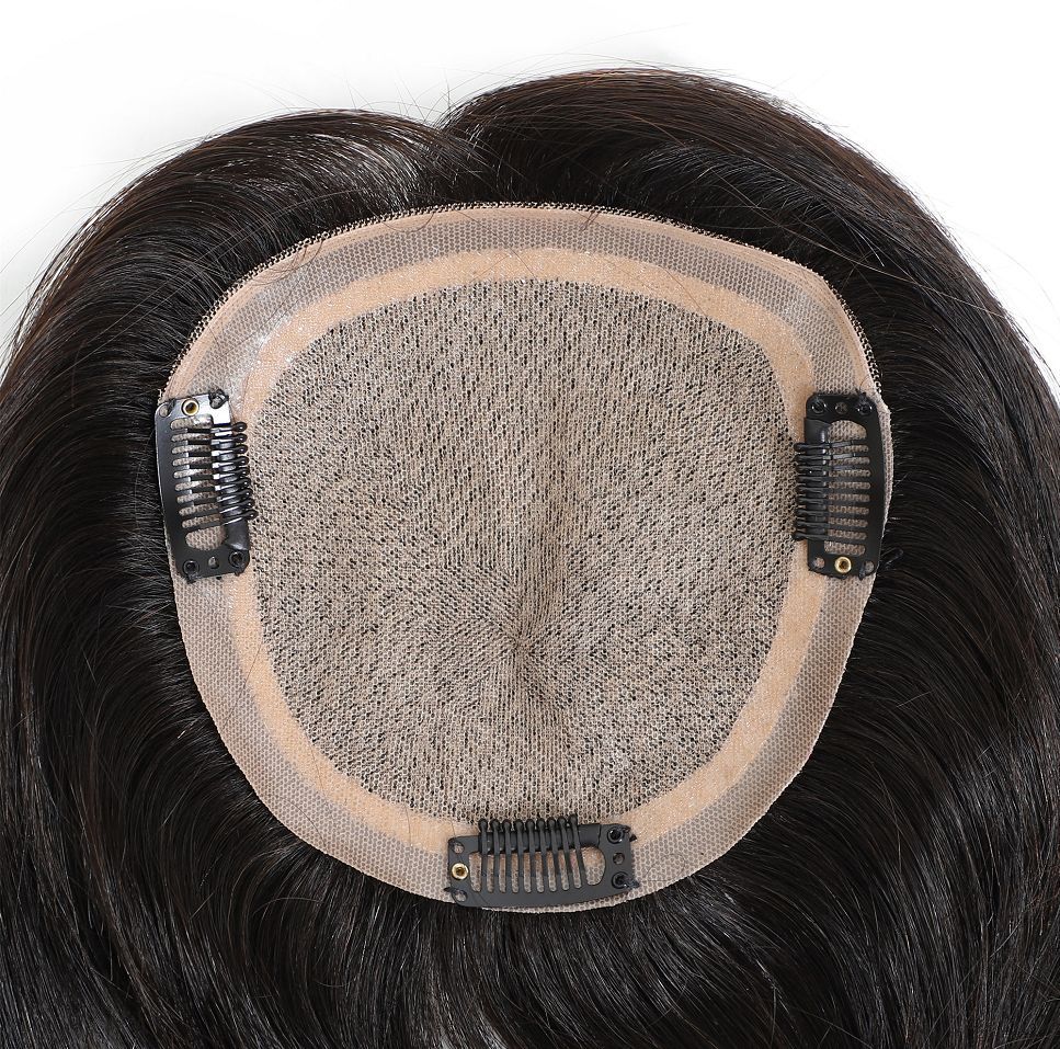 女士发块女士假发发片全手织递针真人发发块手工假发短发量大优惠