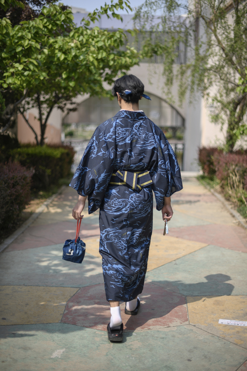 日本传统男士和服浴衣睡衣火花大会和服正装免熨烫六件套