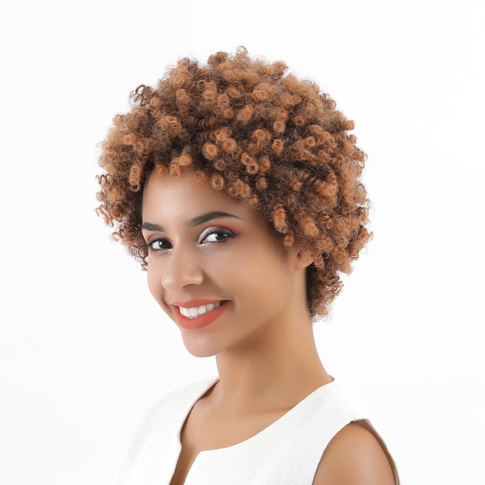 厂家直销欧美时尚非洲卷发短发假发小亚马逊热款-阿里巴巴