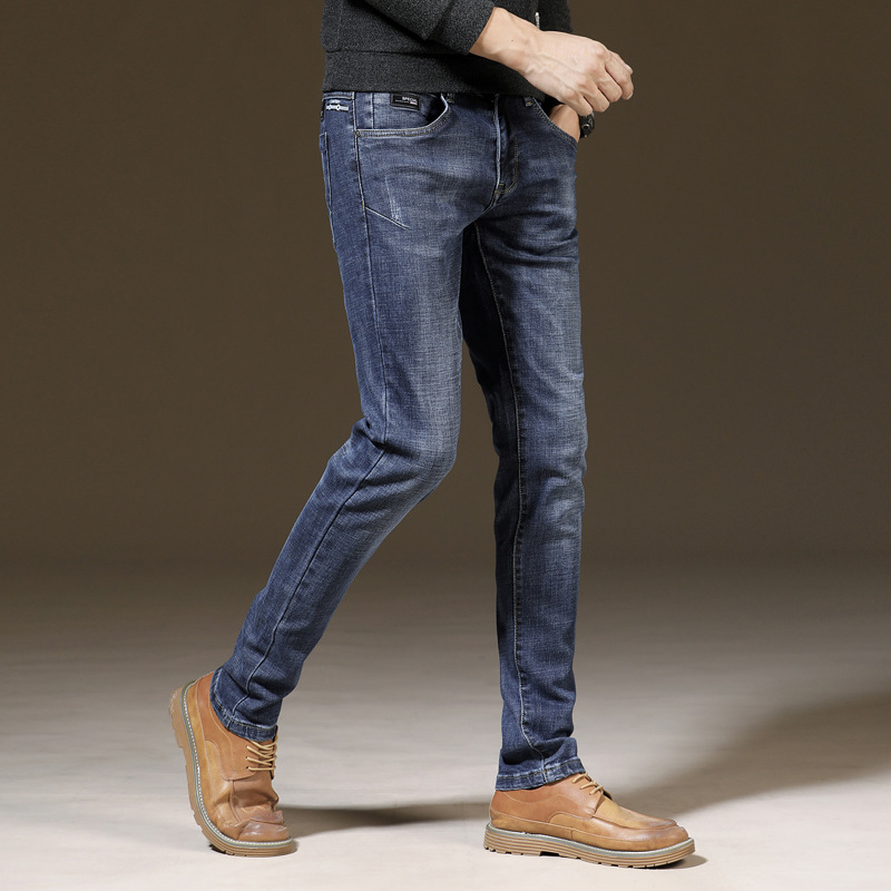 帅哥男士修身牛仔裤男青年时尚潮流小脚潮裤韩版百搭微弹男装批发