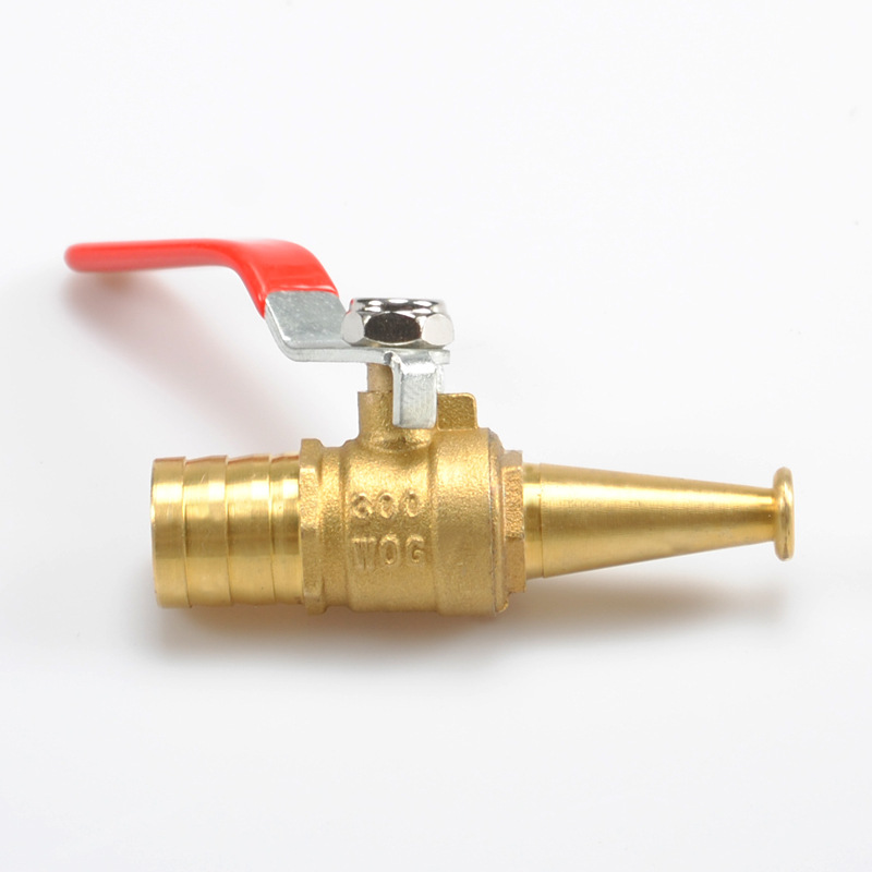 厂家直销 消防配件零件 卷盘铜水枪 高压喷枪 软管卷盘枪头