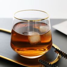创意饮料果汁杯烈酒杯 玻璃洋酒杯玻璃杯金边威士忌杯肖特杯批发