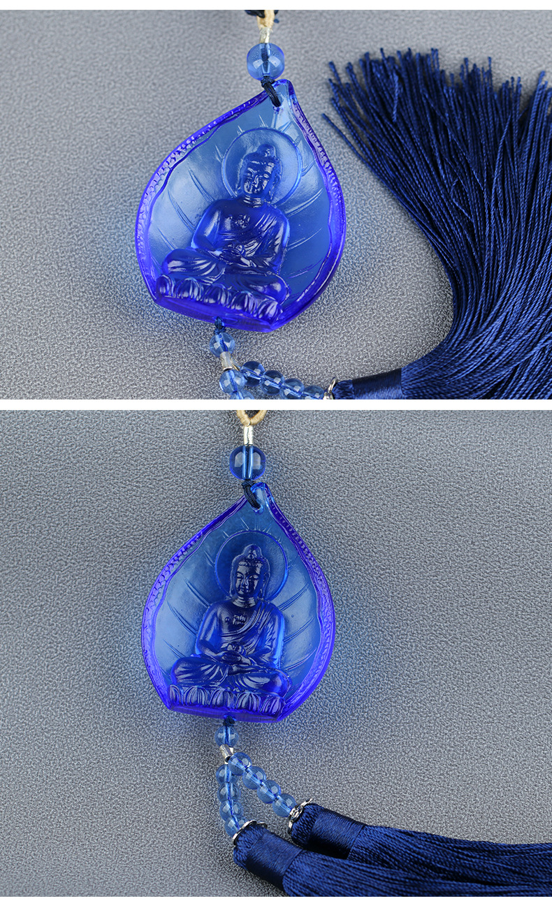 琉璃药师佛吊坠显宗密宗结缘挂件琉璃药师佛心咒吊坠