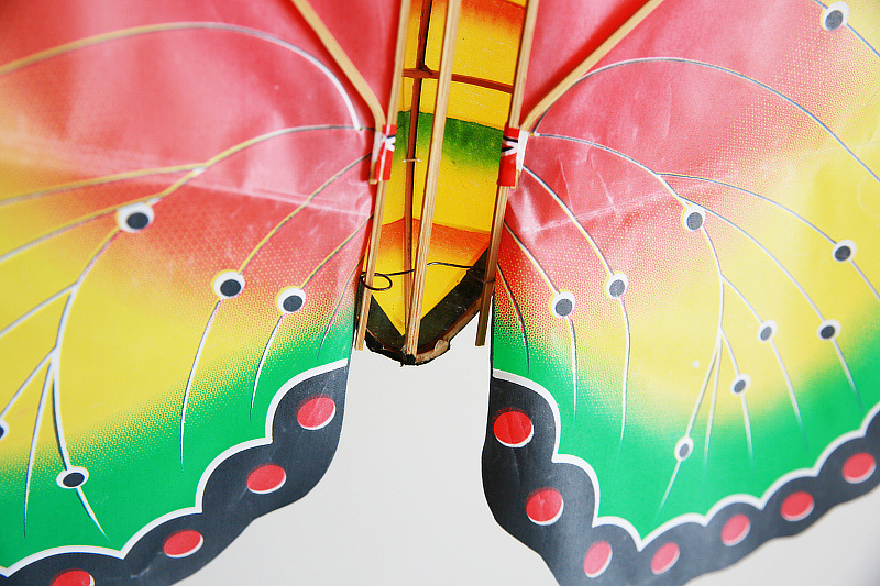 潍坊传统竹子骨架中蝴蝶风筝 装饰 布展 商务礼品